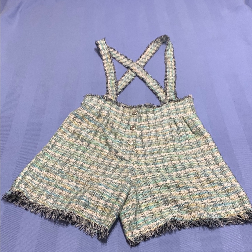 Made in Italy Elegant Tweed Suspender Shorts for Women